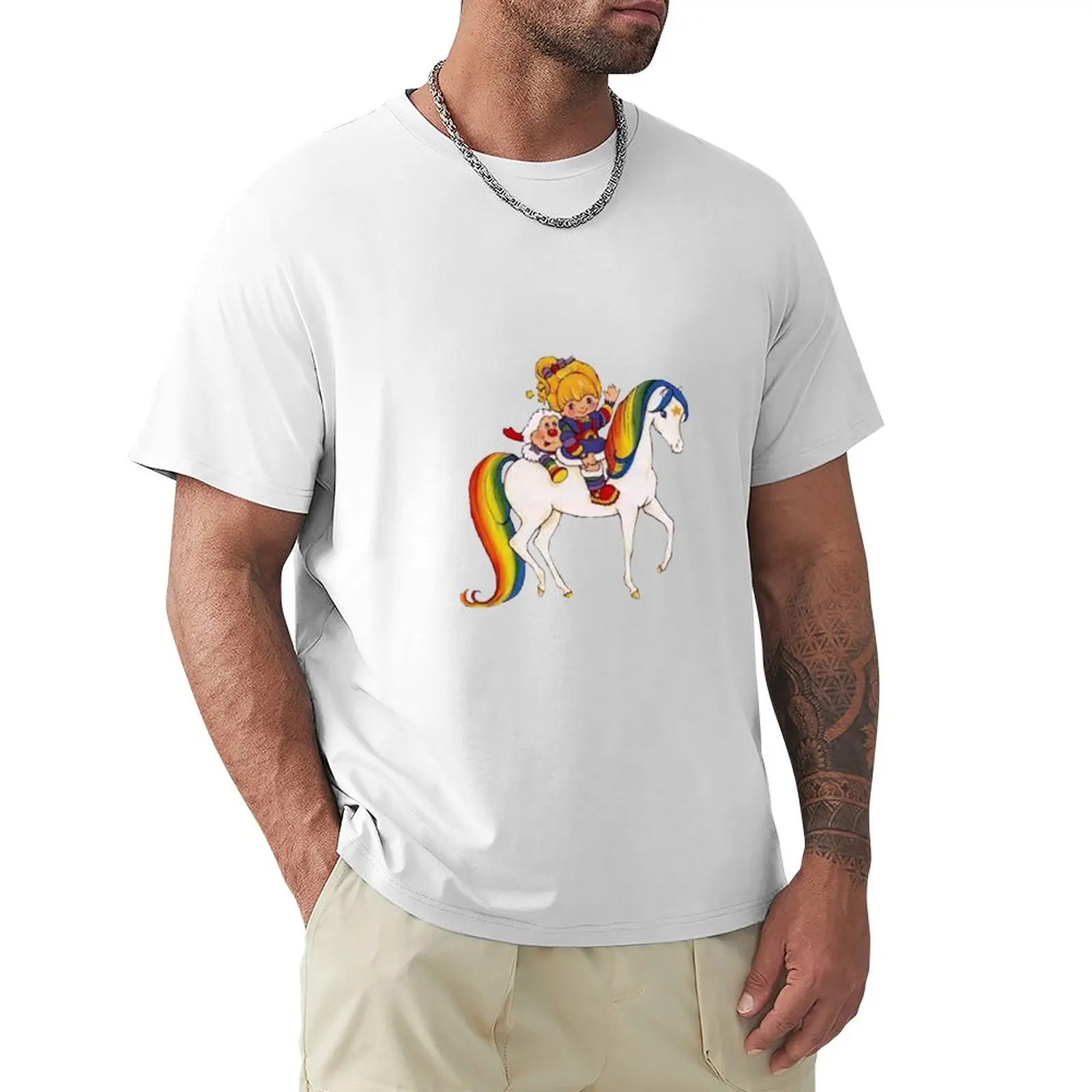 T-Shirt Rainbow Bride & Friends Abbigliamento Estivo Vintage Animal Prinfor Boys Men T Shirt