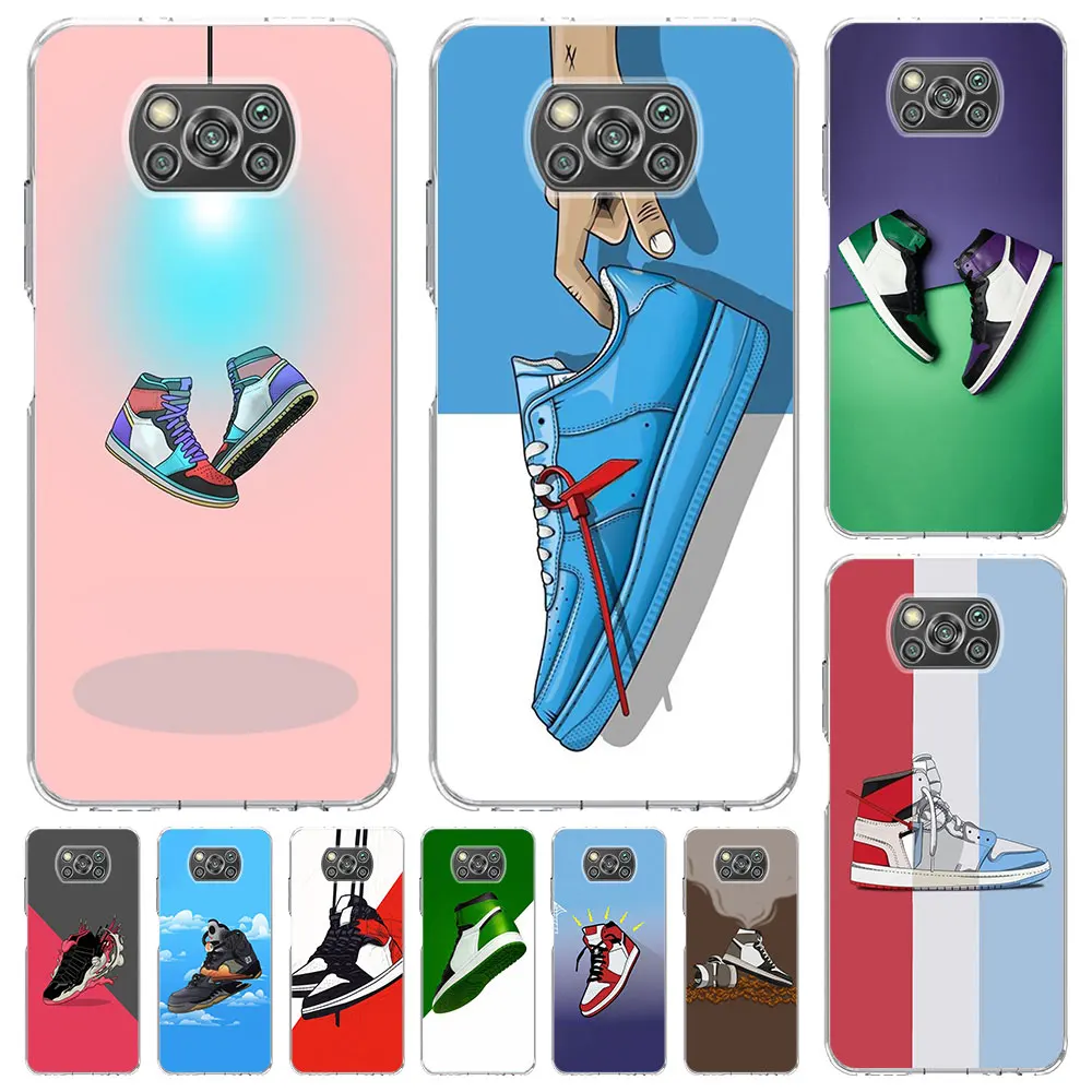 Sneakers Scarpa Coque Per Xiaomi Poco X5 Pro M5S M4 X3 Nfc F3 M3 M5 Pocophone F1 X4 Gt M2 Custodia In Silicone Trasparente Per Telefono