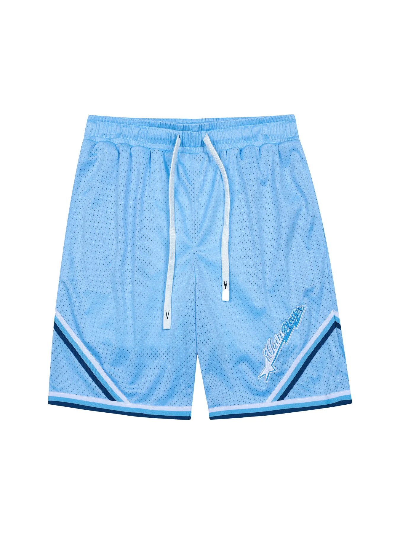 Sky Blue Mesh Basketball Shorts for Men