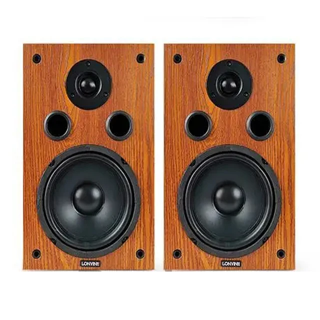 200W 6.5 Inch Desktop Two-Way Speaker High Power HiFi Audio Speaker Passive Bookshelf Surround Home Theater Speaker Sound Box