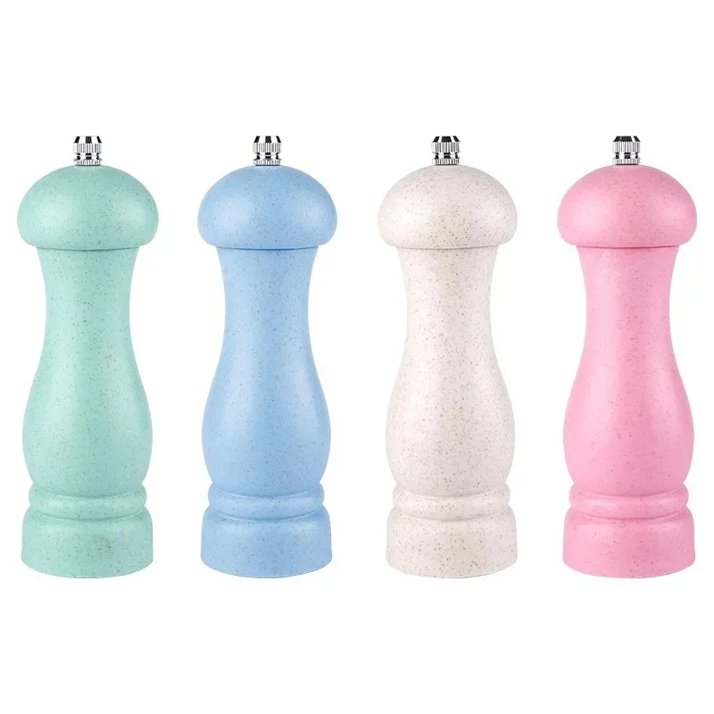 6inch Salt and Pepper Grinder, Solid Wood Spice Pepper Mill with Strong Adjustable Ceramic Grinder Kitchen Cooking Tools