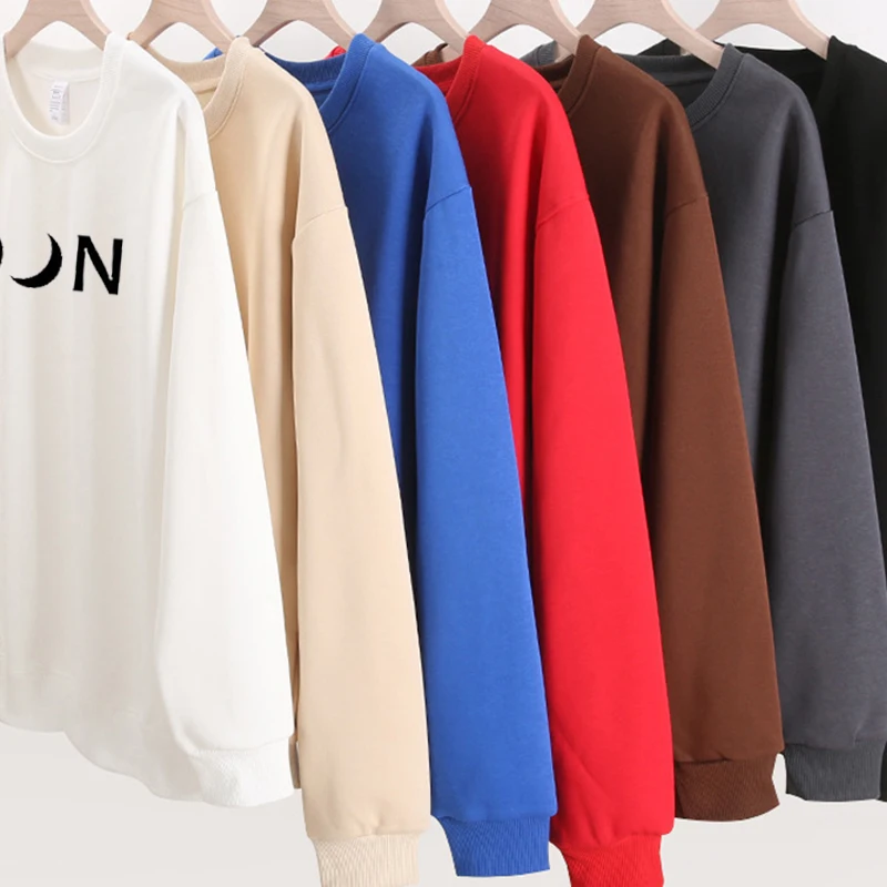 Winter Warm Thick 4XL Plus Size Hoodies Men Classice Letter Print Pullover Couples Casual Long Sleeve O-Neck Boys Girls Tops