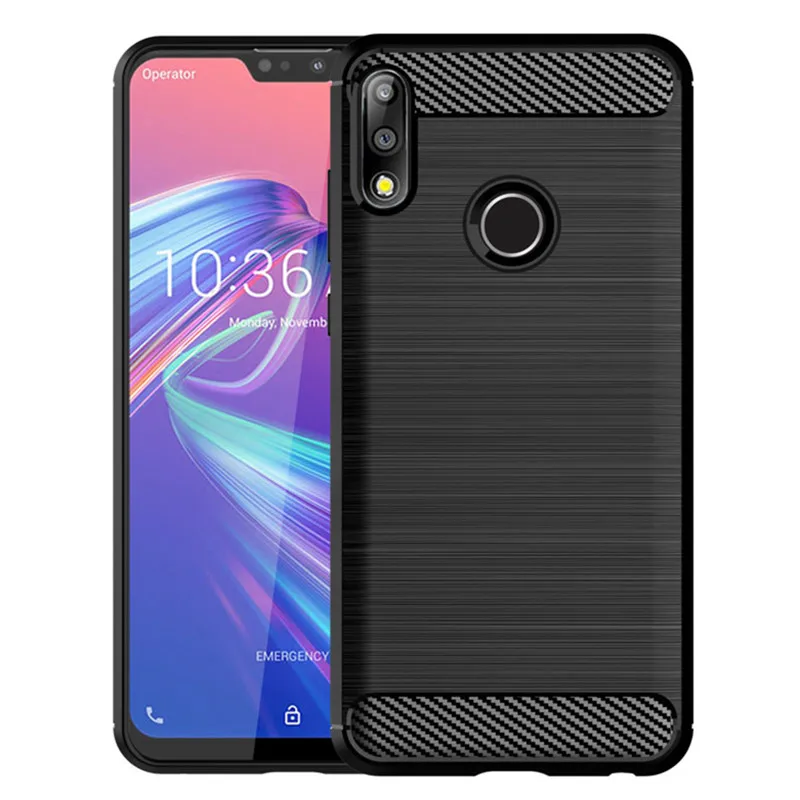 Matte Silicone Shockproof Carbon Fiber Soft Back Cover - Anti-Knock Protection Case