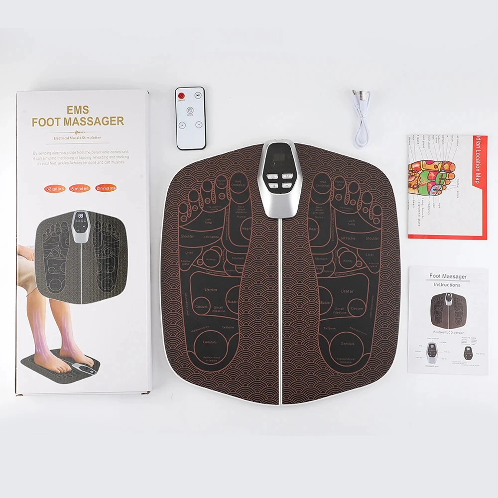 Foot Massage Machine Foot Massager Pulse Micro Current Foot Massager Foot Massage Pad Muscle Stimulator Sandalias Beauty Health 6