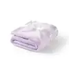 Baby Blanket Solid Flannel Embroidered Satin Edging Quilt Soft Infant Boy Girls Monthly Swaddle Stroller Blanket Infantil Wrap 3