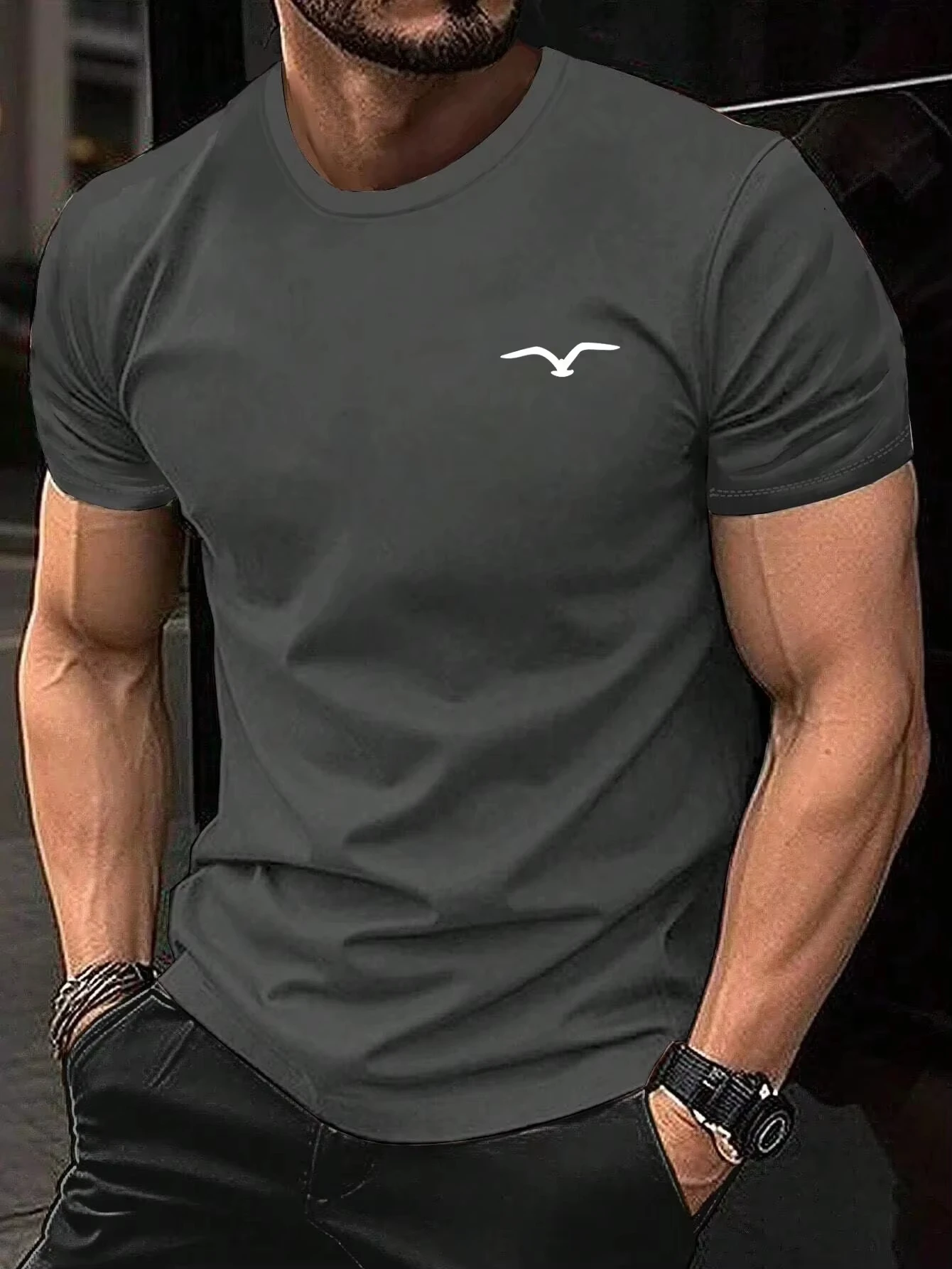 Seagull men's cotton T-shirt Luxury brand fashion top Casual short sleeve street wear classic new children's T-shirt Men's top
