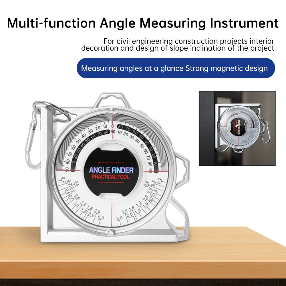Magnetic Angle Finder Locator Inclinometer Measurement Tool Portable Slope Protractor Inclinometer for Construction Carpenter 2