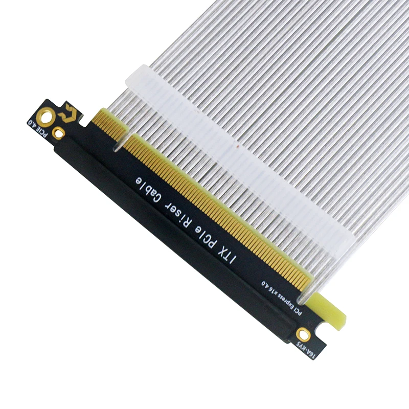 Fio Branco da Extensão do Cabo do Riser de Pcie3.0 X16 dos Peixes Metálicos para o Chassi da Estrutura de Itx a4 Mini Estojo Compacto - Imagem 3