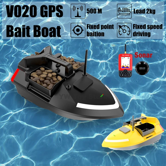 RC Bait Boat 500M Auto Driving Return V900 GPS 40 Points Sonar 1.5KG V700  With