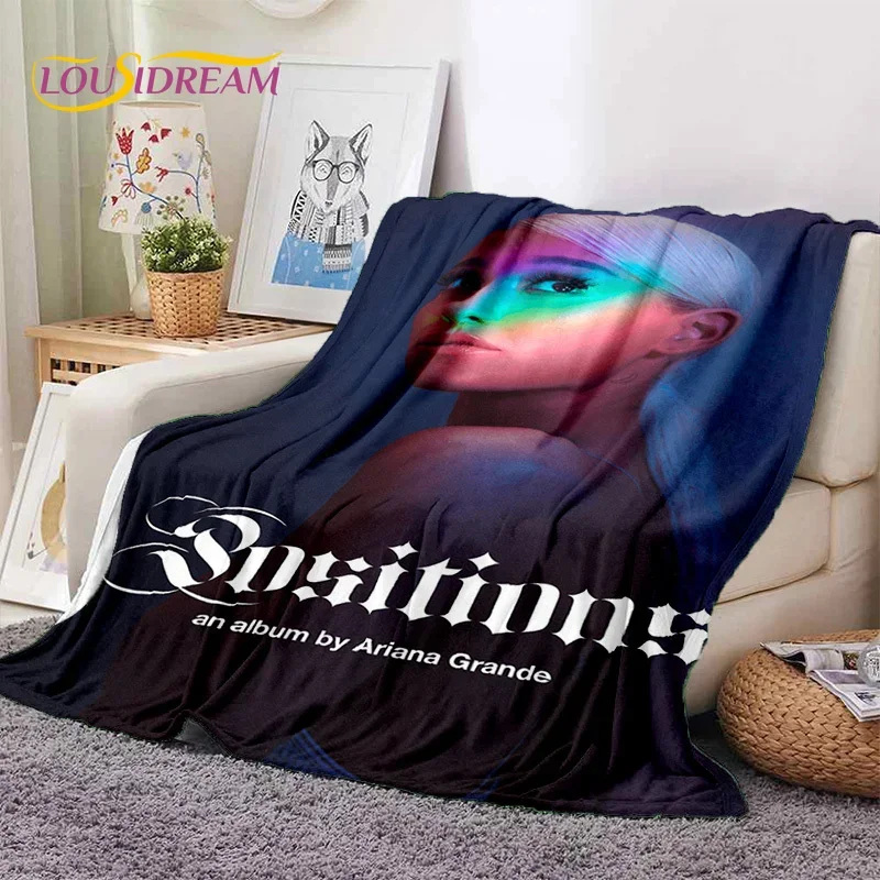 3D Ariana Grande Cat Ari Singer Soft Blankets,Keep Warm Throw Blanket Comfortable Blanket for Picnic Beds Sofa Home Bedroom Gift 2