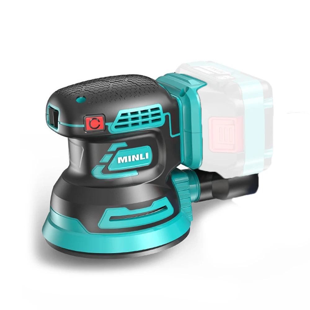 Levigatrice Elettrica Senza Spazzole Da 125Mm Levigatrice Per Legno Orbitale Casuale Levigatrice Per Lucidatura A 3 Velocità Per Batteria Makita 18V