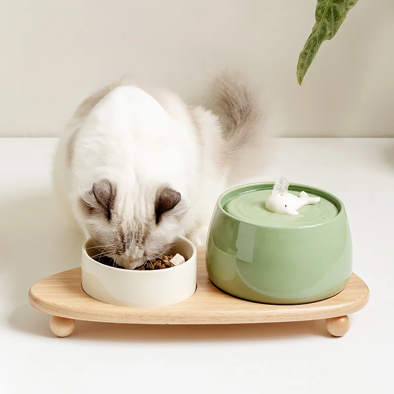 

Ceramic Automatic Cat Water Fountain Pet Supplies Flow Silent Dog Live Water Dispenser Cat Water Dispenser Fountain for Cats