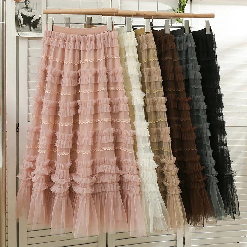 

Плиссированная однотонная трапециевидная Женская Повседневная модная богемная одежда для съедобных деревьев и грибков уличная одежда Универсальная Женская юбка Y2k с высокой талией