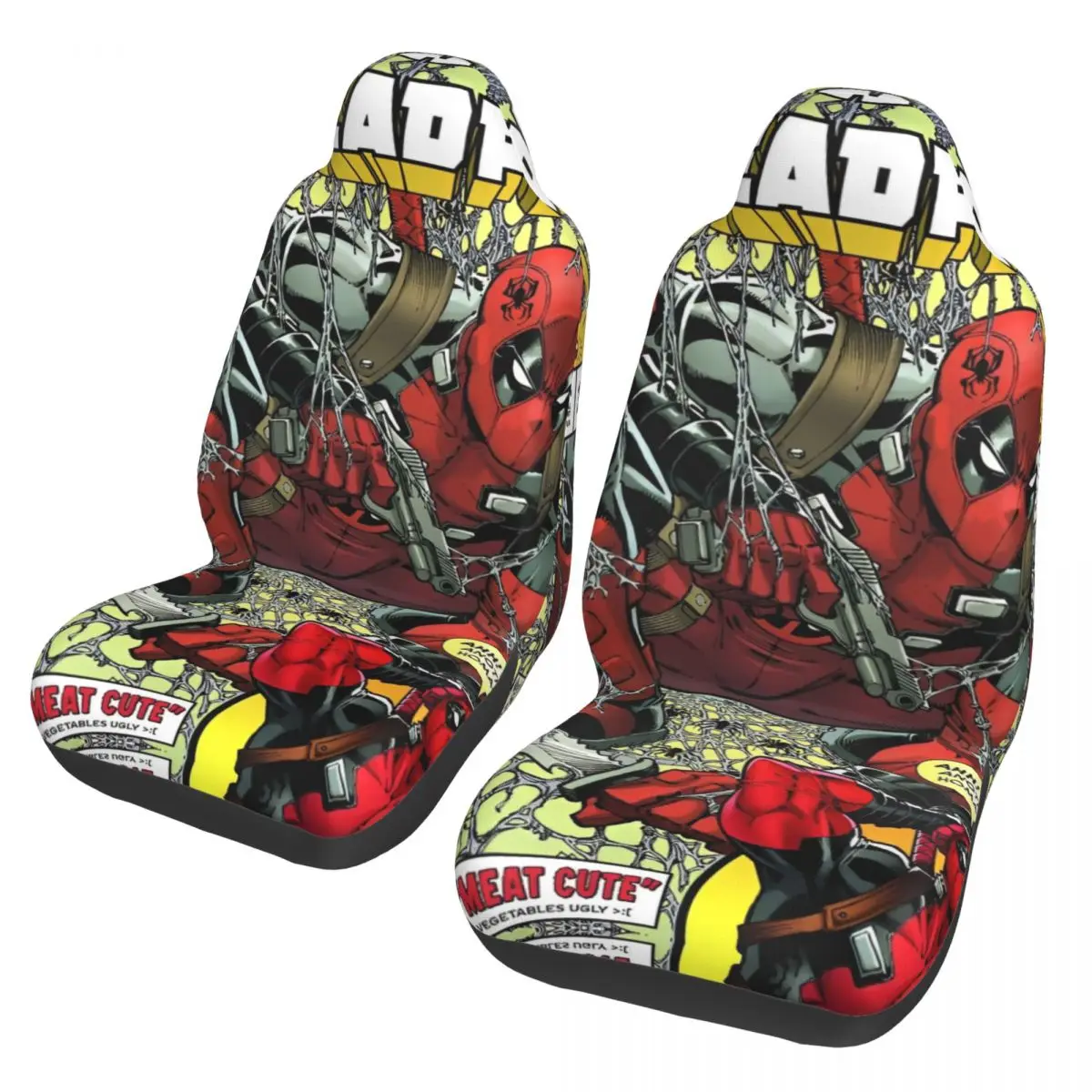 Deadpool Superhero Comics Car Seat Covers Front Seats Pieces Car