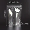 50pcs Transparent Clear Stand Up Plastic Bags With Zipper for Dried Fruit Storage/Candy/Snack/Nut/Grains/Tea packaging 3
