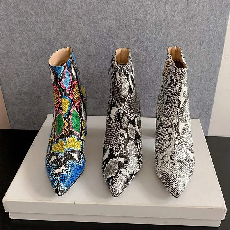 Olivia Snake Print Ankle Boot - Image 4