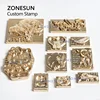 ZONESUN Custom Logo Leather Stamp Hot Brass Branding Iron Brand Heating On Wood Paper DIY Gift Personalized Stamping Mold 6
