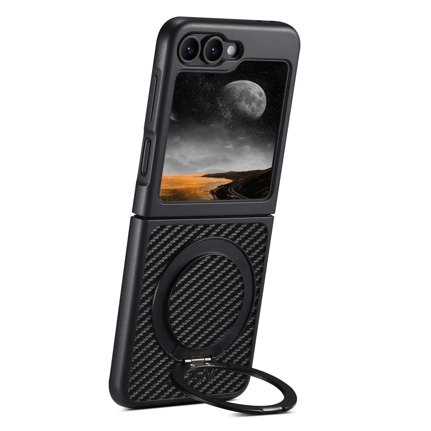 Complete Set Soft Rubber Magnetic Adhesive 360-Degree Rotating Stand for Wireless Charging Case