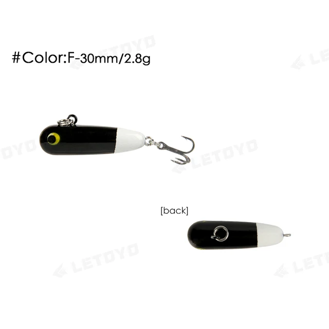 LETOYO 2.3g/2.8g 30mm Mini Sinking Pencil Lure With Tungsten Beads Micro Fishing Bait For Trout Salmon Freshwater Stream Wobbler F 2.8g