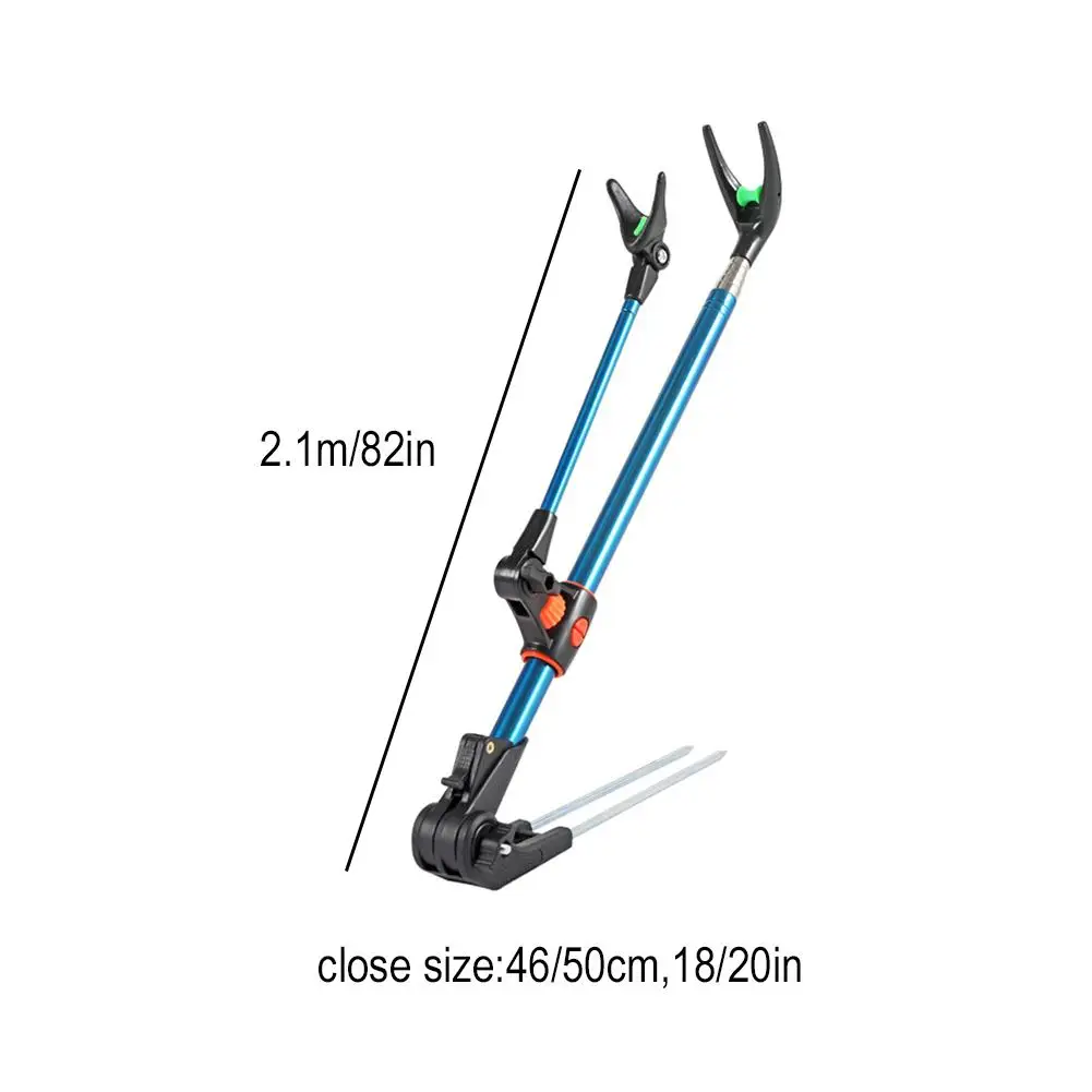 Fishing Rod Holder Fishing Rod Bracket Fishing Rod Support Fishing Rod Rest 2.1M/2.4M Stainless Steel Thickened Telescopic Fishing Rod Bracket Fishing Rod Dual Purpose Bracket Holder