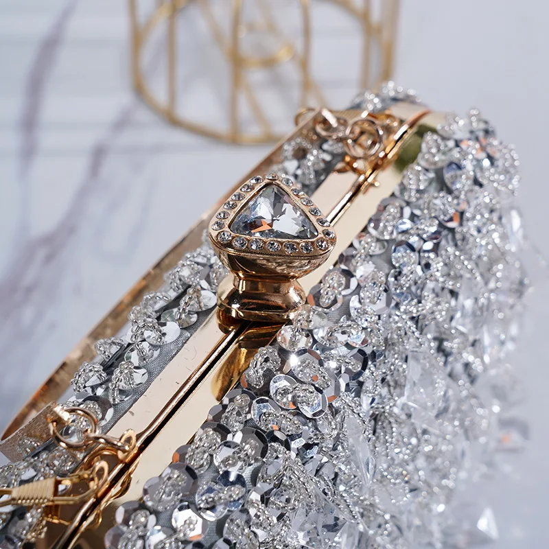 Women Handbag Evening Bags Sequin Beaded Banquet Handbags Clutches Chain Small Shoulder Bag Purses