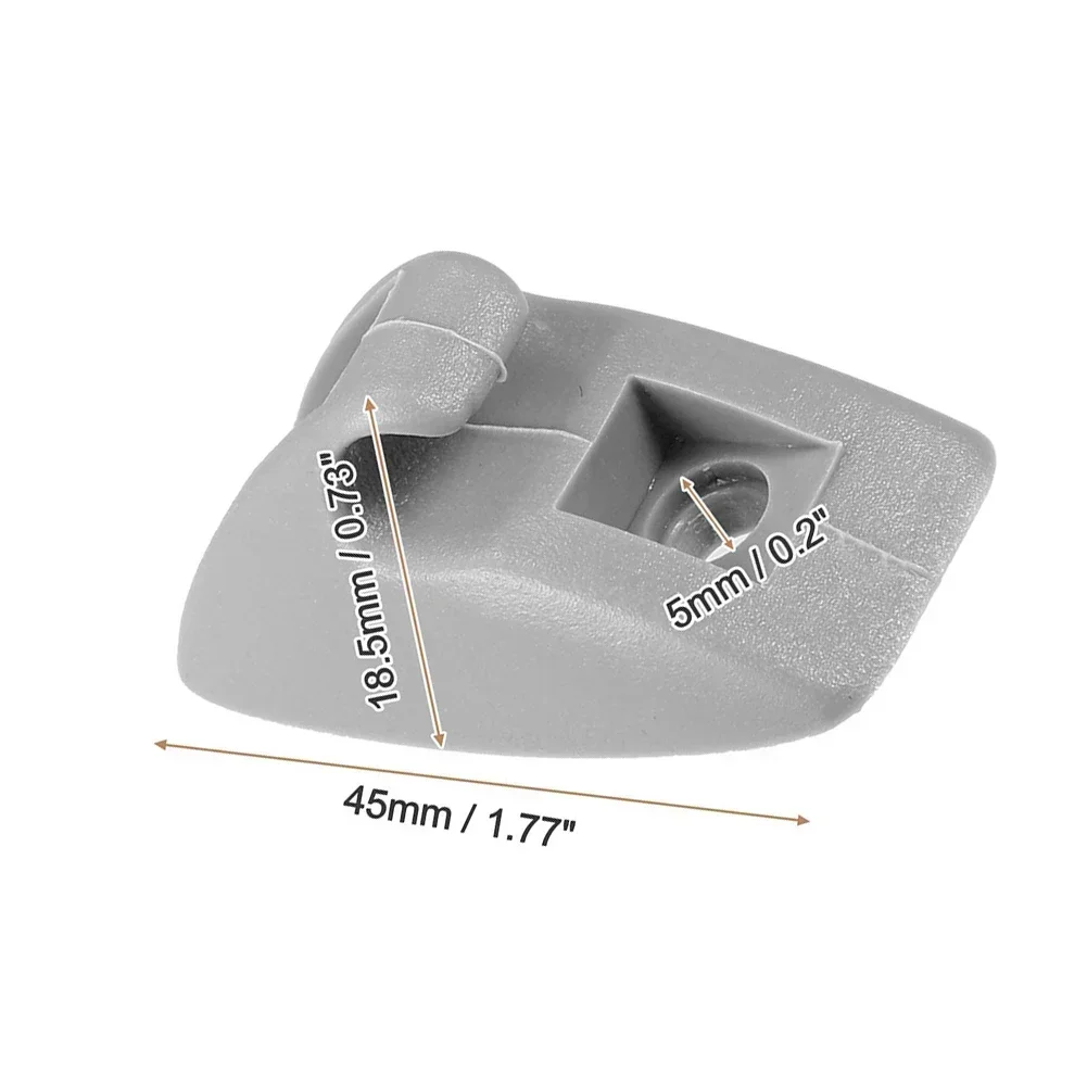 Car Sun Visor Support Clip Retainer Hanger 2pcs For MK1 Gray 191857559 Sunshade Replacement Clips Light Shield Bracket Clip
