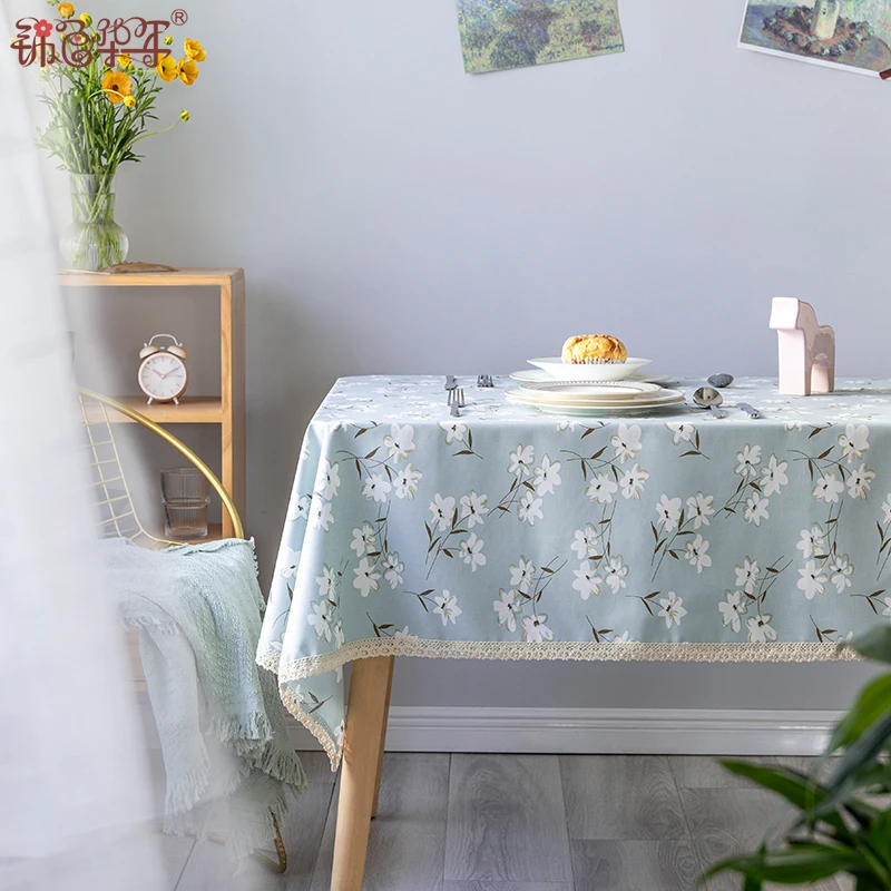 

Table cloth fabric is waterproof, oil resistant, scald resistant, and washable rectangular cotton linen tablecloth