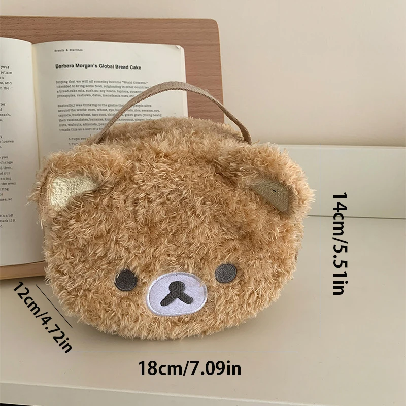 Plushes Makeup Case Anime Relaxed Bear Cosmetic Bag Women Jewelry Storage...