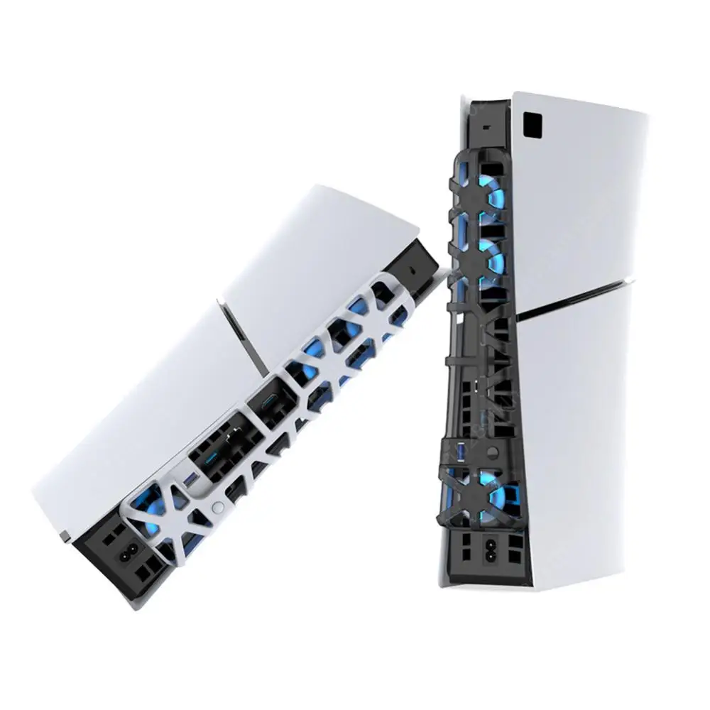  PS5 슬림 냉각 선풍기, LED 조명, 효율적인 냉각 시스템, USB DC 5V, 1100 RPM, 3 팬 후면 냉각 콘솔 액세서리