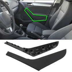 1Pair Doors Front Left /Right Side Door Pull Handle Trim Cover 5K4868039A For Volkswagen Golf MK6 2009-2013 Black Car Interior