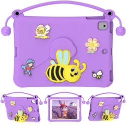 Colorful Shockproof Kids Tablet Cover - iPad 8 10.2 inch (PURPLE)