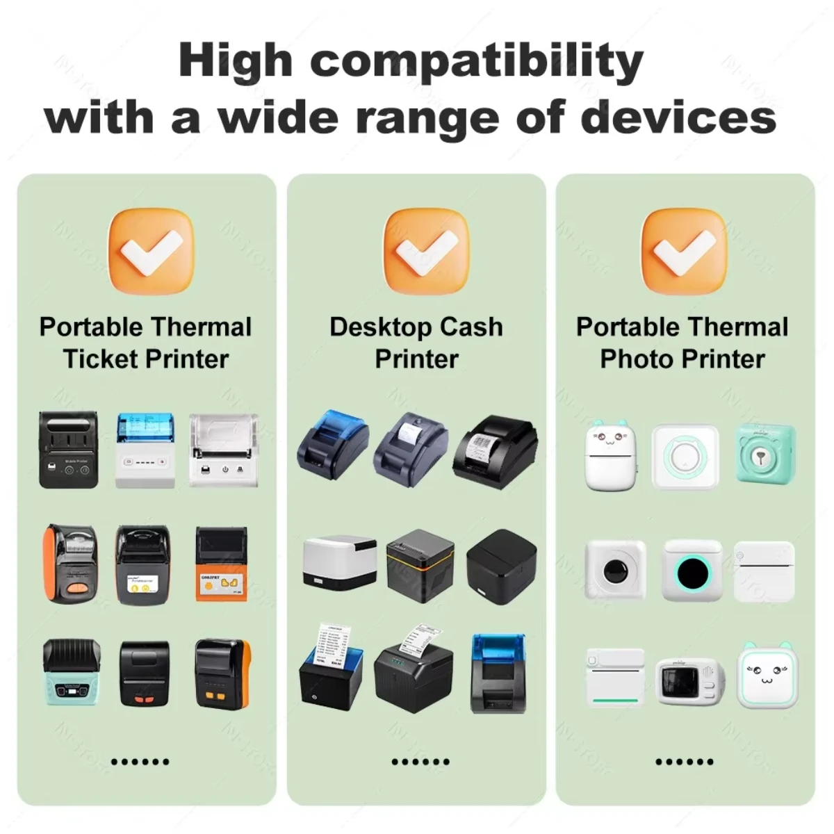 Printing Paper 57x30mm Thermal Receipt Paper for All Mini 58mm Inkless Wireless Bluetooth Thermal Printer Papel Termica