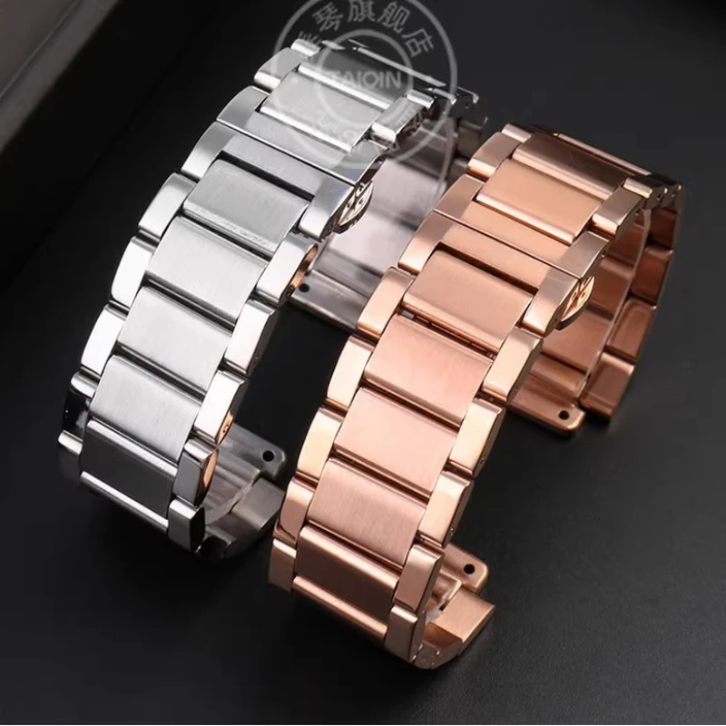 Premium Stainless Steel Watch Strap - Elegant Metal Wristband Bracelet