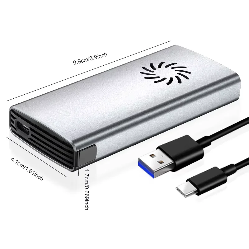 SSD Enclosure 20Gbps/10Gbps M.2 PCIE Dual Protocol HDD to USB Type C 3.1 Adapter for NVME/NGFF SATA