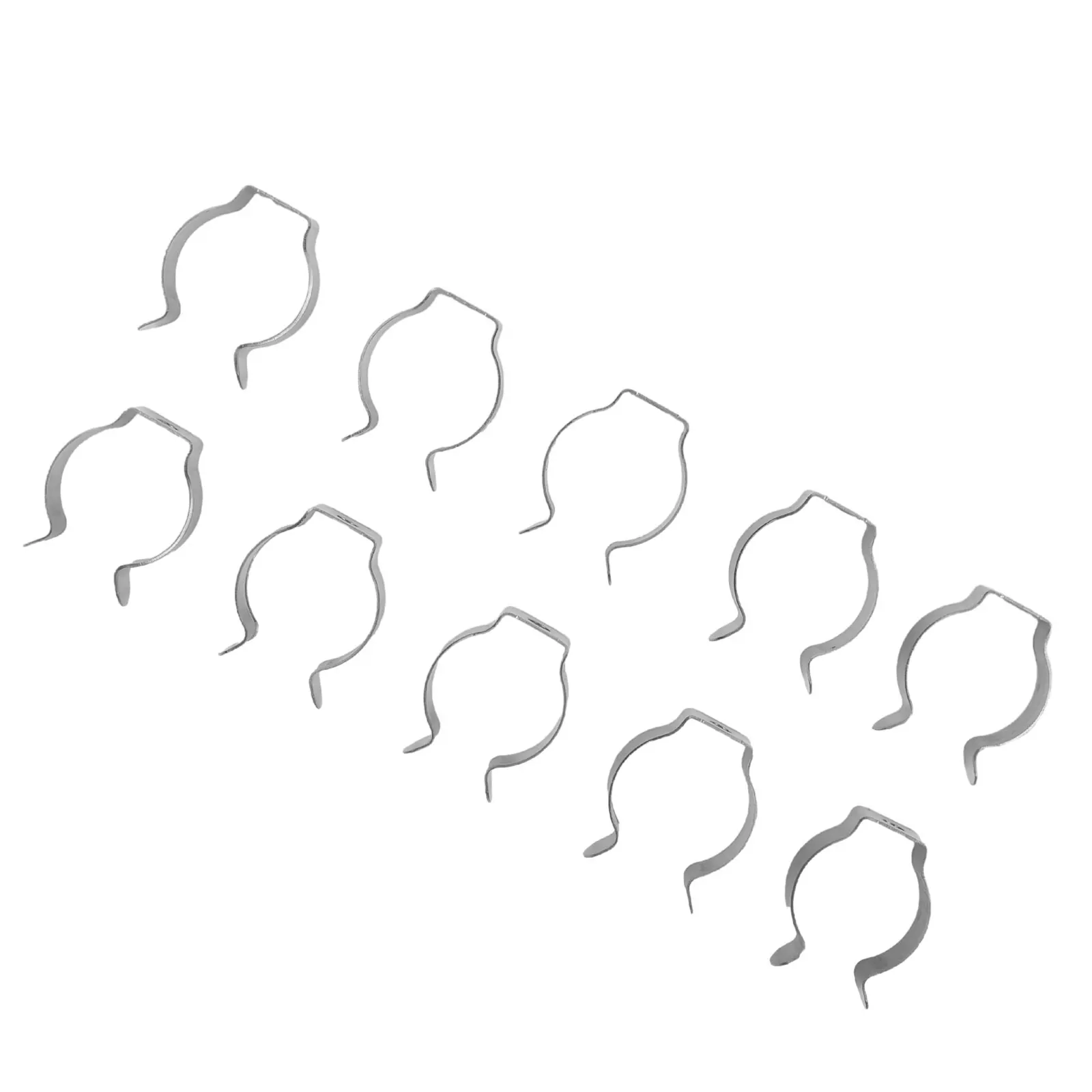 10pcs Spring Terry Clips Stainless Steel Narrow Base Tools 6mm-28mm Heavy Duty Tools Storage Hangers For Garages Sheds Hardwares