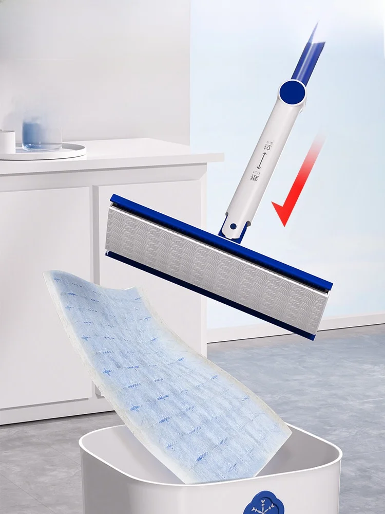 자동 대형 걸레 천 세면타월 클립 가정용 청소 도구 원터치 클린 손세탁 불필요 바오자지에 F8-03