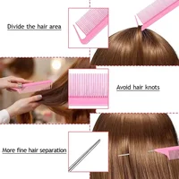 4 pièces outil de tressage français boucle coiffure bandes de cheveux élastiques queue de Rat peigne femmes filles coiffure tresses outil boucle cadeaux 5