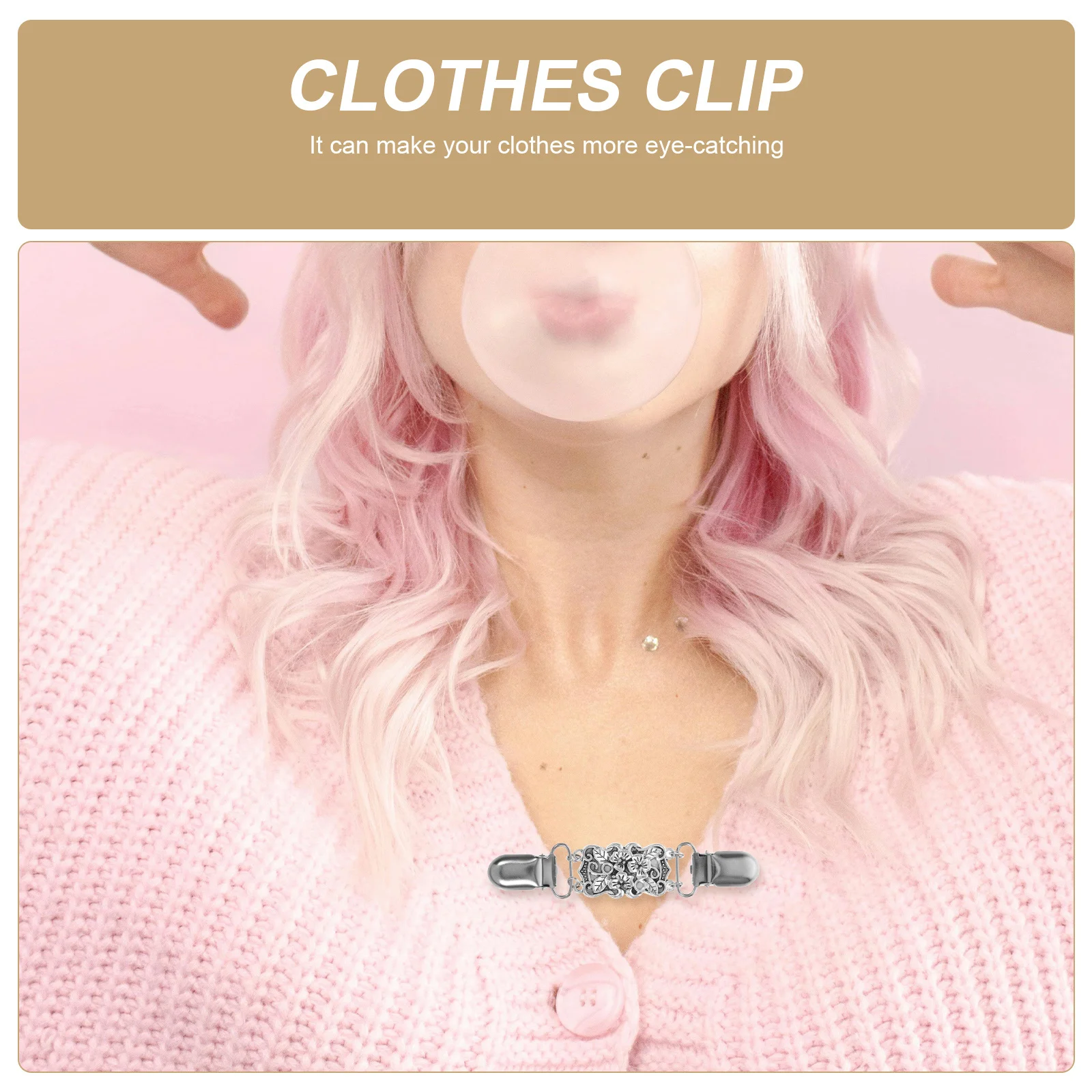 여성용 빈티지 스웨터 클립 3개, 레트로 가디건 클립, 실버 골드 철 합금 숄 스카프 액세서리 브로치 핀