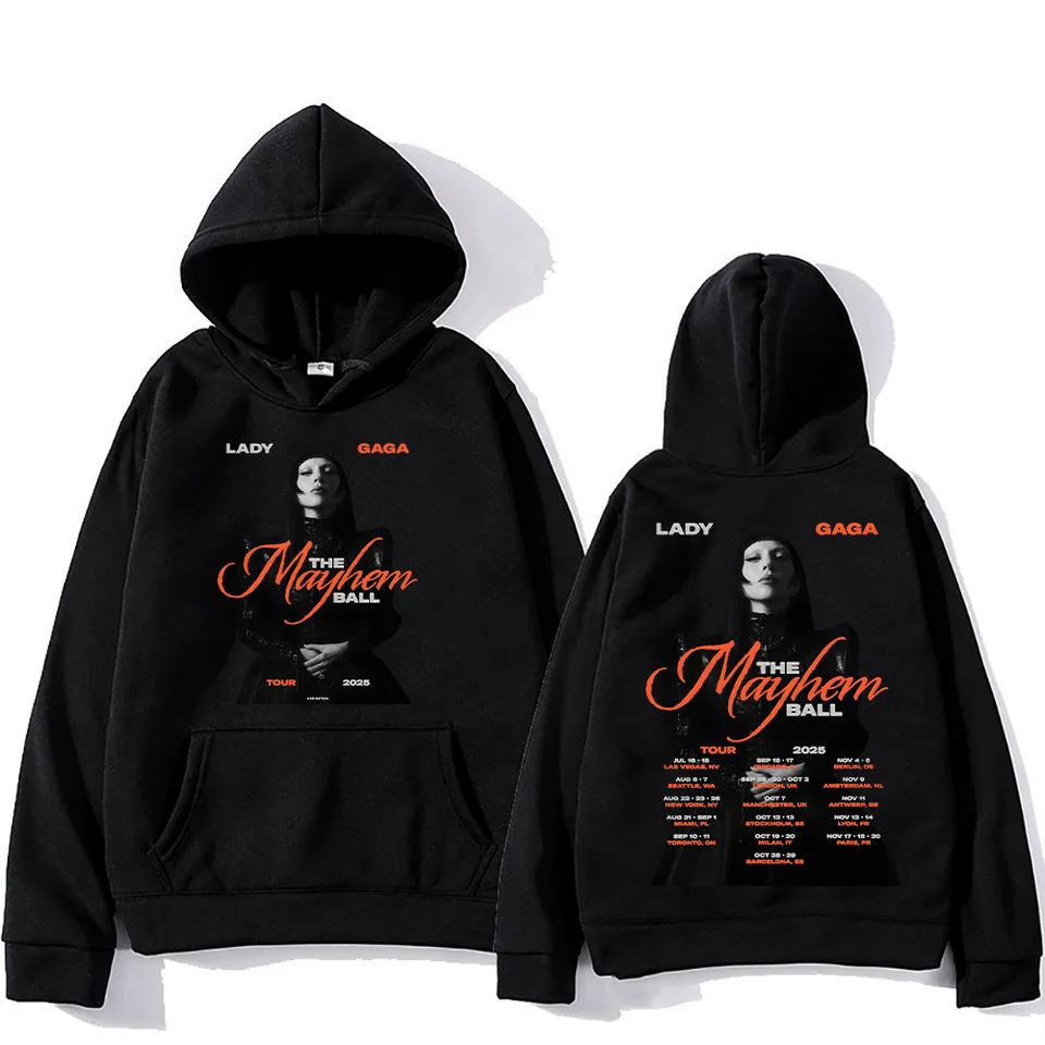 LADY GAGA MAYHEMグレー フリースパーカー M LADY GAGA MAYHEMグレー フリースパーカー M MAYHEM Logo Hoodie
