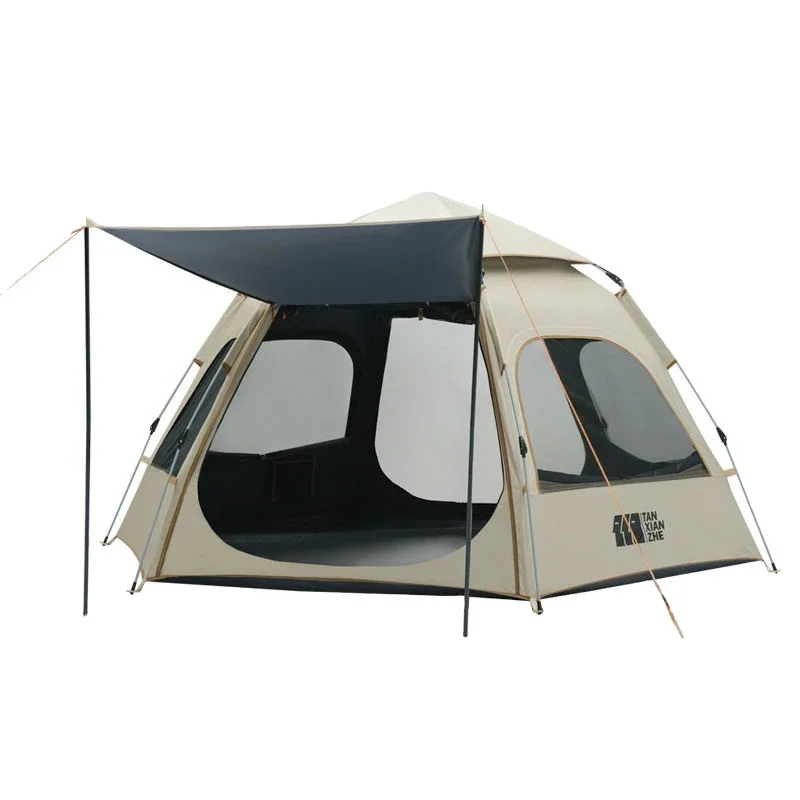

Camping Pop Up Tent Portable Folding Fully Automatic Picnic Vinyl Tent Outdoor Thickened Rainstorm Camping Equipment Waterproof