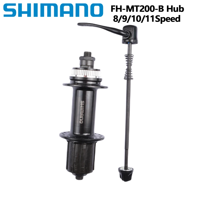 

Shimano MT200 Hub Rear 8/9/10/11Speed Disc Brake Quick Release Rear Freehub FH-MT200-B Black 1 PCS Original Hub For MTB Bike