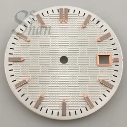 Engineering Style Green Luminous Watch Dial - 31MM, Golden Rose Gold and Silver Index (10)