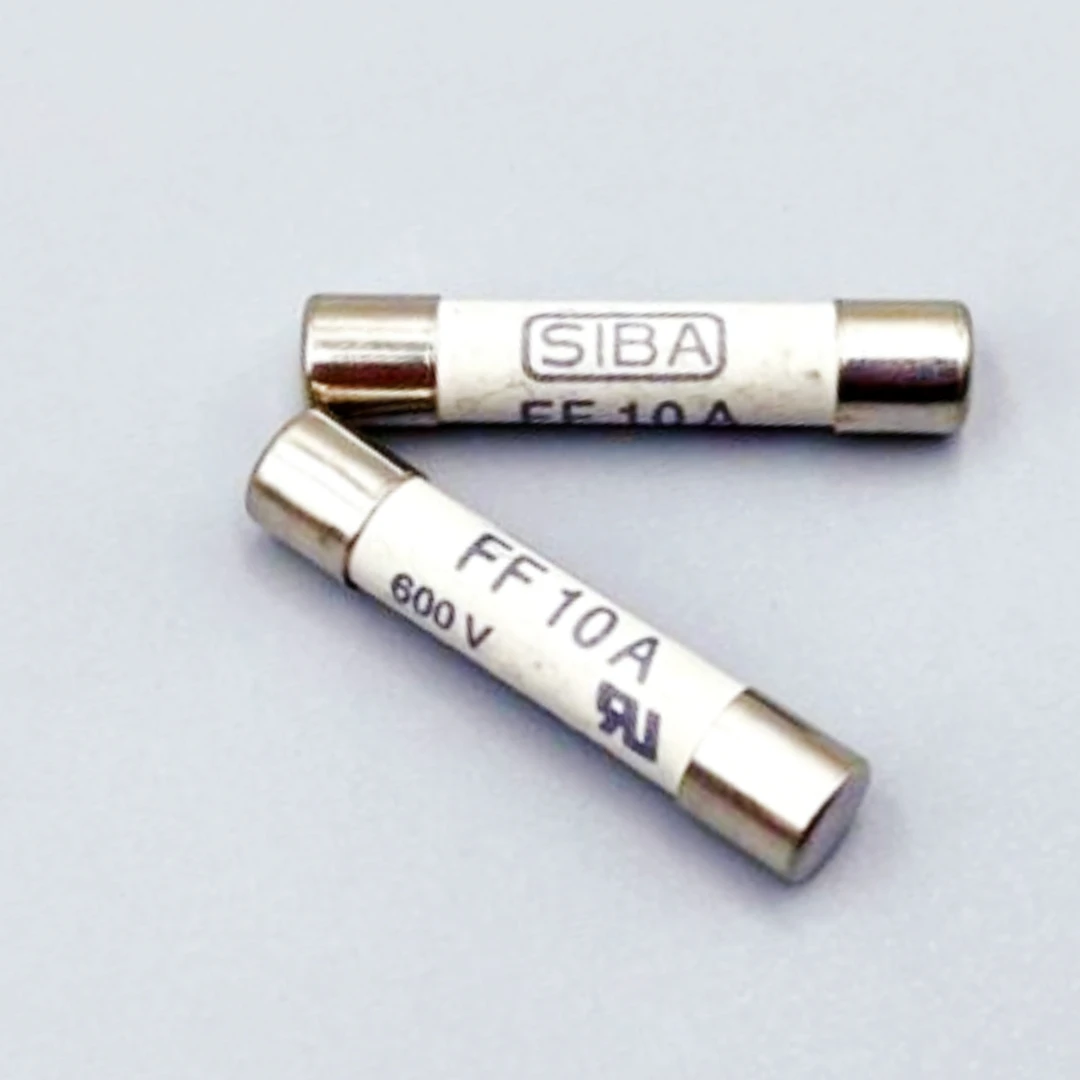 Ceramic fuse,fast acting fuse 5pcs SIBA FF 10A 600V 50kA 6.3x32mm 195100 7012540 Fast Acting Ceramic Fuse Links