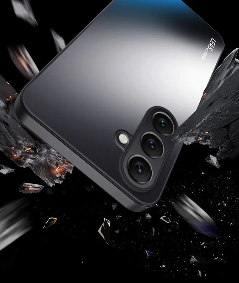 Mattierte Hülle für Samsung S25 Edge S24 S23 S22 S21 S25 Plus FE Note 20 Ultra, blendender Silikonschutz, harte Handyhülle – Detail 13