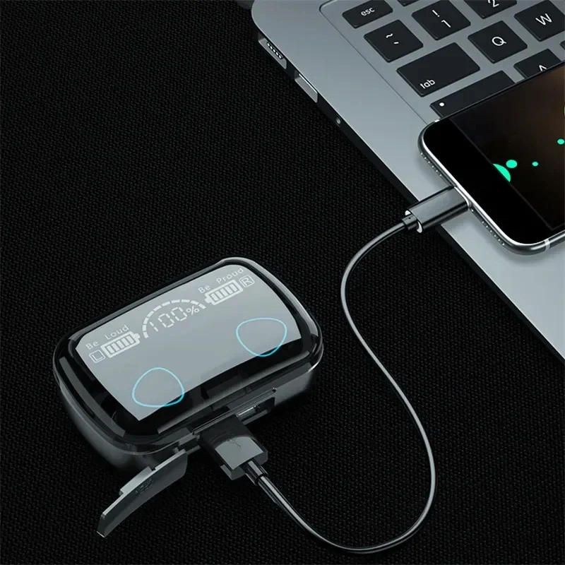 Bluetooth 5.1 Headphones TWS Wireless Earphone Sport Noise Cancelling Headsets Touch Control 3500mAH Earbuds for iPhone Iconic Brand
