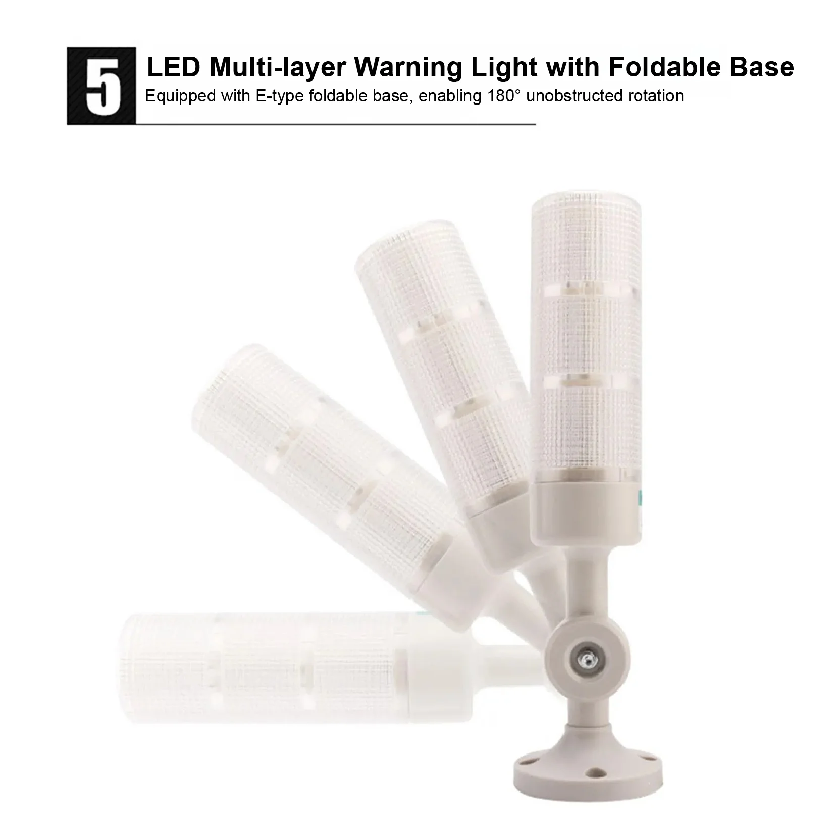 EL-1101J-R LED Warning Light Industrial Beacon Rotating Strobe Signal Lamp Audib