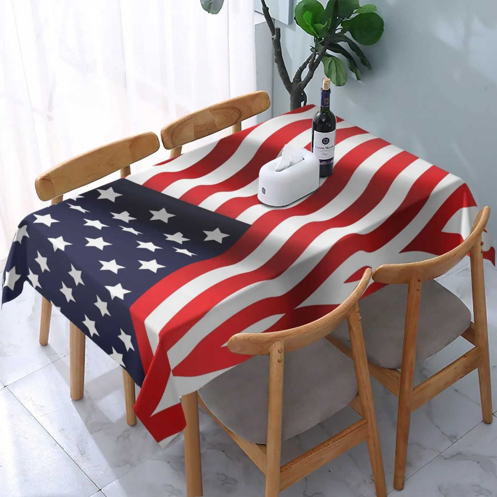 

Rectangular table waterproof table cloth Picnic table cloth 54 x 72 inch washable camping table cloth polyester