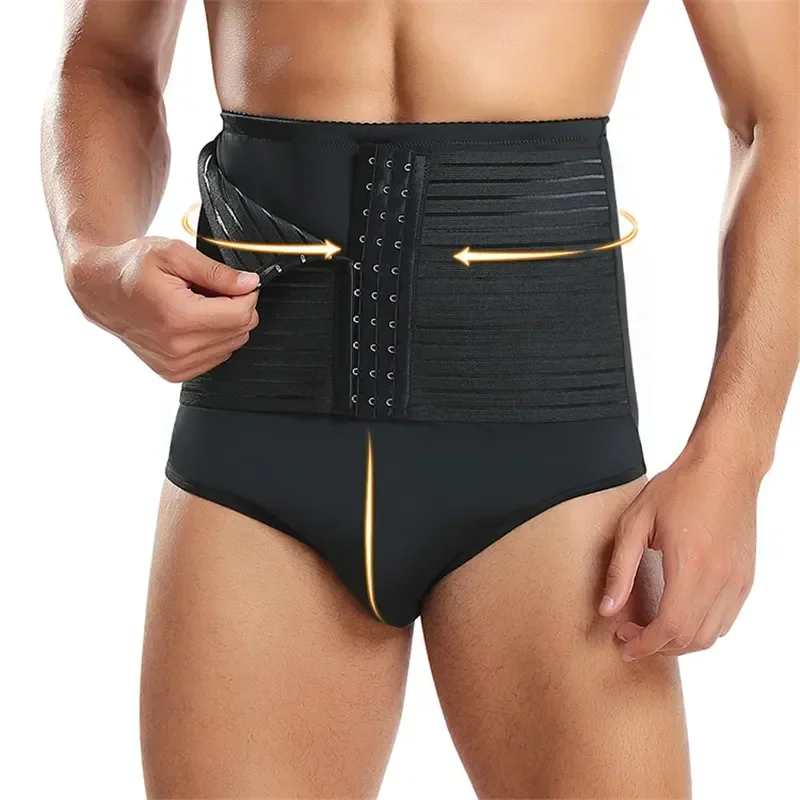 

Shapewear Briefs Tummy Flat Leg Shaper Control Compression Slimming Shorts Body Underwear Waist Belly Abdomen Boxer Men High