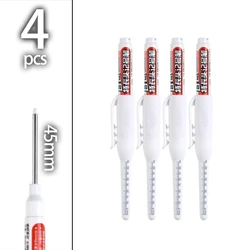 Versatile Long Nib Carpenter Markers for Precision Woodworking - Available in Multiple Colors (White 4pcs)