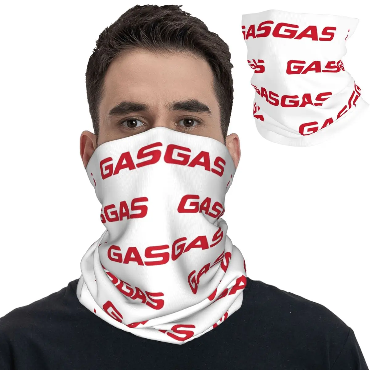 

GasGas Motorcycle Bandana Neck Cover Printed Racing Mountain Bike Balaclavas Wrap Scarf Headband Hiking for Men Women Adult